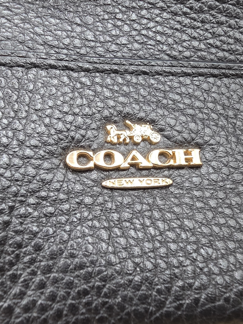 Coach F76668 Black Leather Paxton Duffle Crossbody Bag Black Gold Tone Chain - Picture 2 of 13